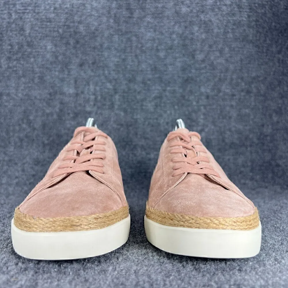 Vince Jadon Espadrille Sneakers Womens 9 Blush Pink Suede Leather Casual Minimal